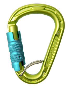 karabiner &ndash; edelrid hms strike &ndash; triple fg &ndash; groen/blauw