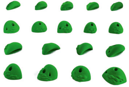 rest klimgrepen fomes jugs – maat m – 12 stuks – fluo groen 