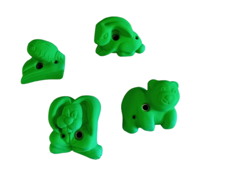 Eenmalige set - Klimwand beestjes - Set van 4 - Groen