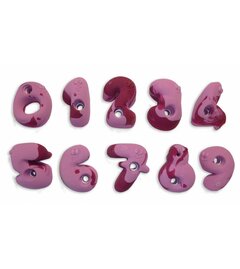 klimgrepen serie nummers, set van 10 - Diverse kleuren