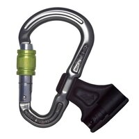 karabiner – dmm – belay master 2 – grijs/groen